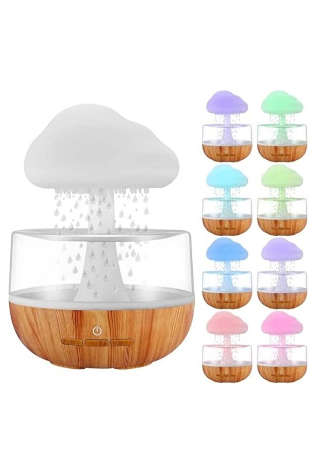 Rain Cloud Aromatherapy Humidifier with Essential Oil Diffuser | 380ML Cool Mist Ultrasonic