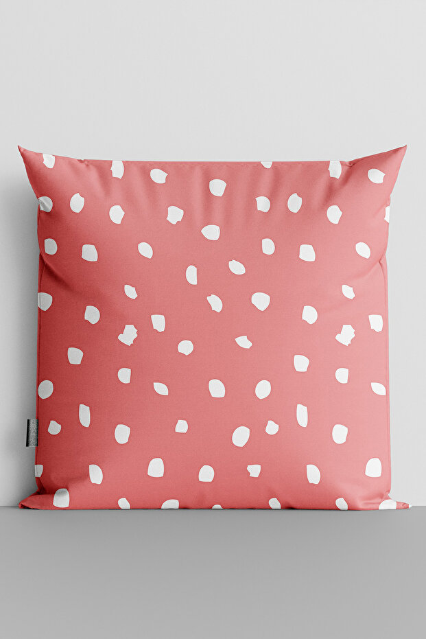 White Dots Double-Sided Digital Printed Throw Pillow Cover - 1549