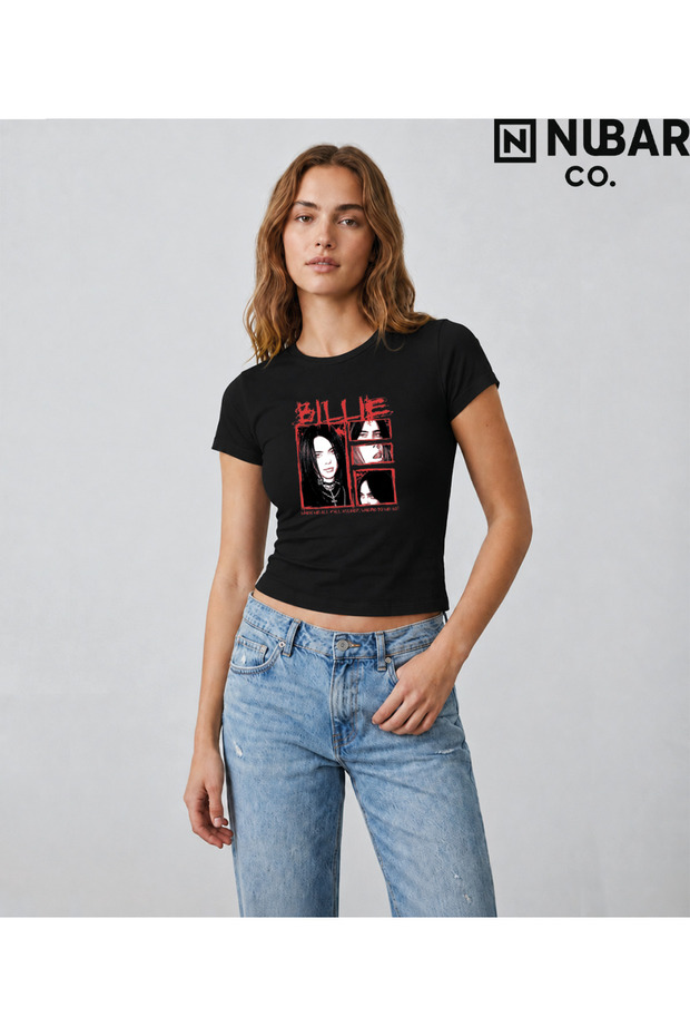 Billie Eilish Designed 100% Cotton Unisex High Print Quality Body Crop (Body Tee)