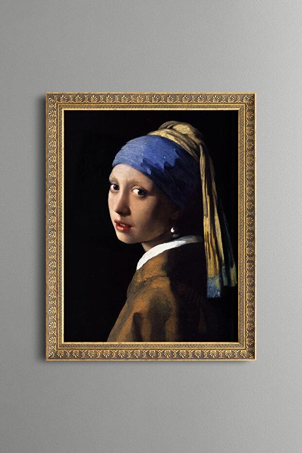 Girl with Pearl Earring - Vintage Patterned Painting - Fine Model