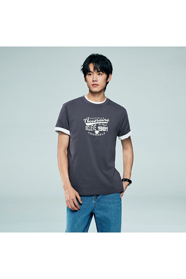 Men Regular Cotton Graphic Crew Tee | Online Exclusive