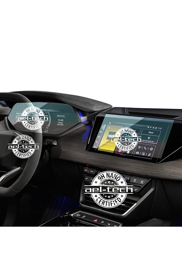 Audi S E-Tron Gt Digital Instrument and Navigation Compatible Nano Screen Protector Set of 2 2025-2026