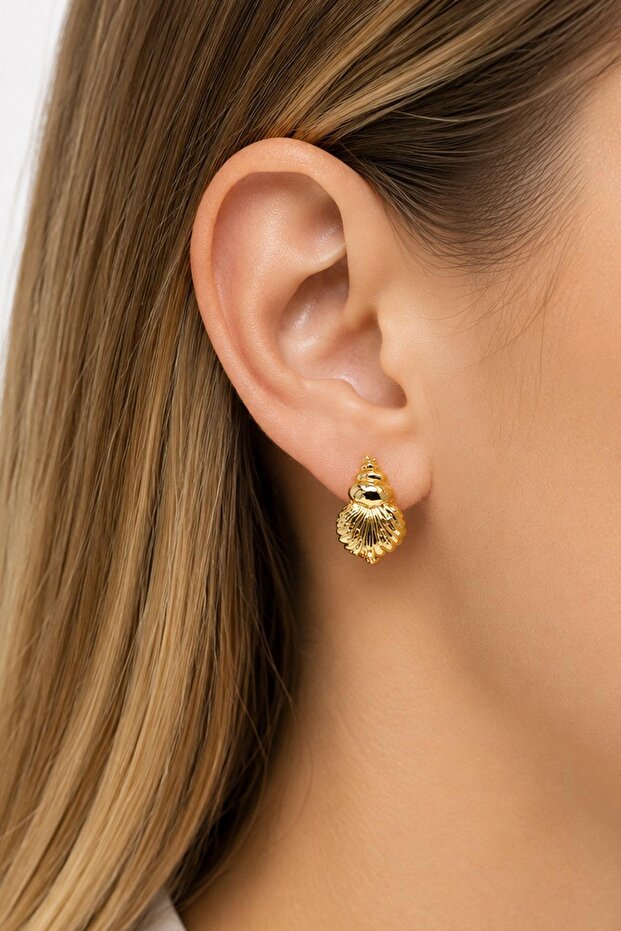 Minimal Sea-Themed Huggy Earrings