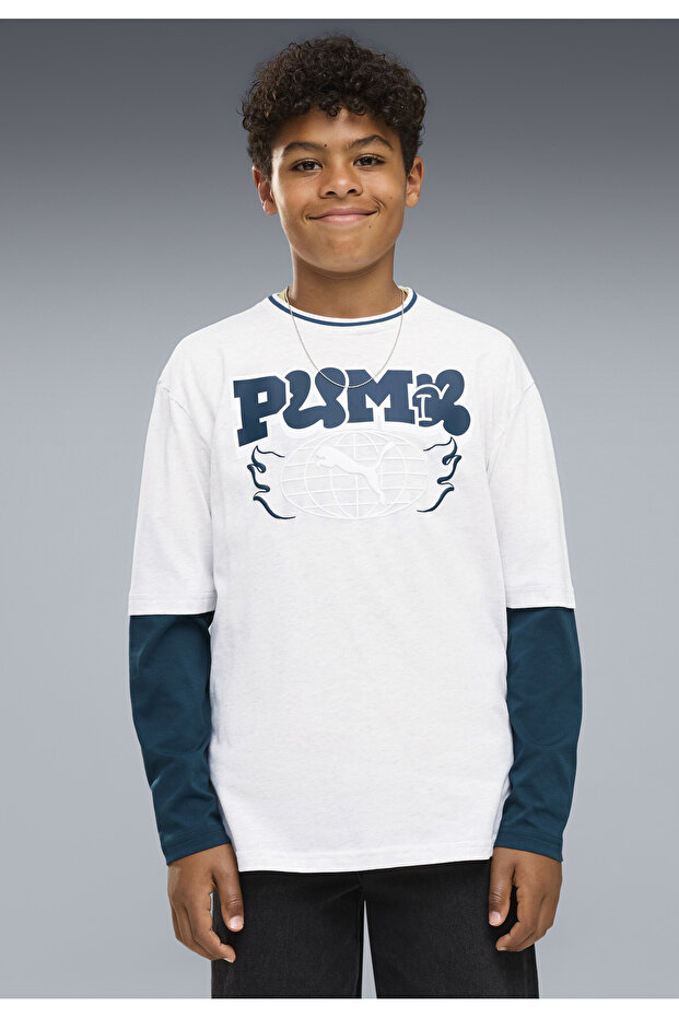 MID 90s Relaxed Layered Long Sleeve Tee Jugend