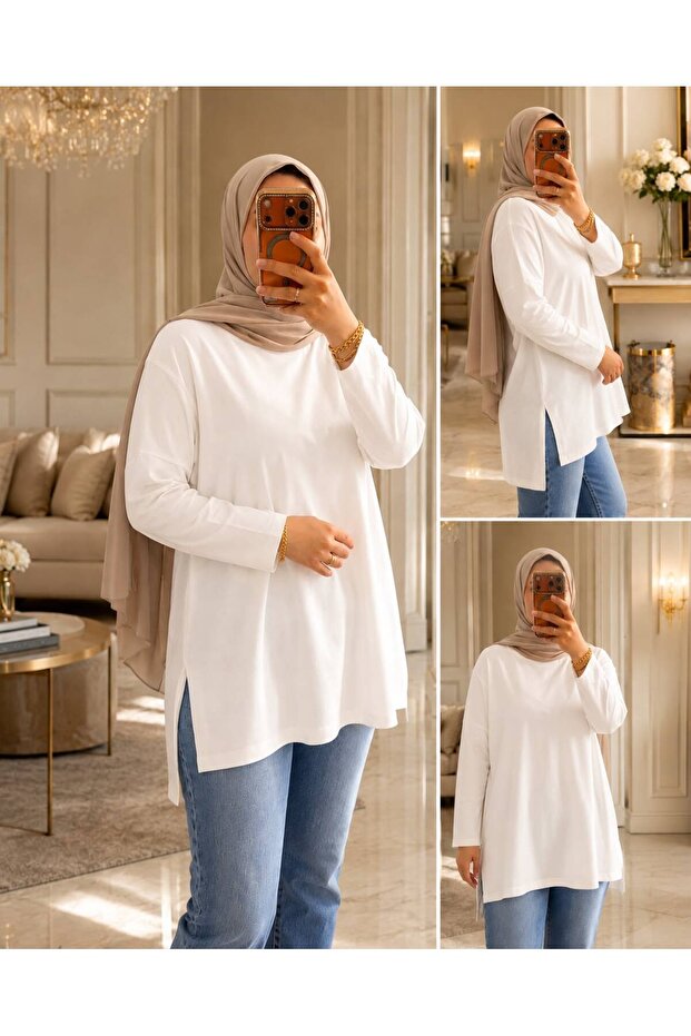 Premium Oversized Long Sleeve Tunic - Black