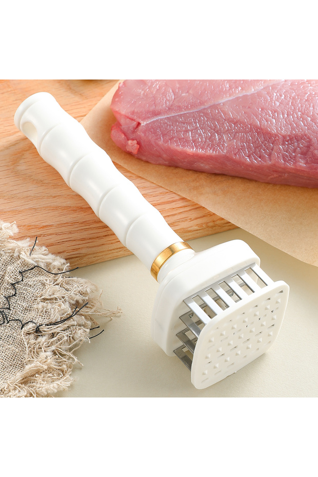 1pcs-white Household Steak Pork Chop Quick Loosening Needle Practical Stainless Steel Tenderizer Ten