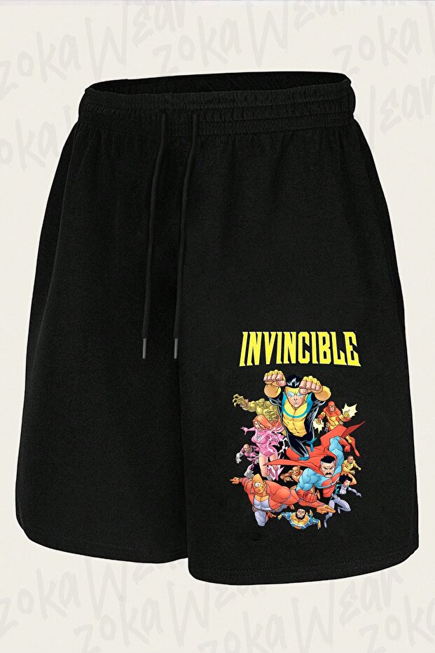 شورت مطبوع بتصميم Invincible للجنسين