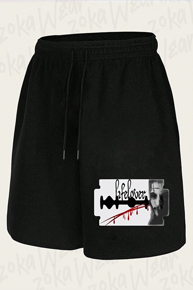 Unisex Lifelover Design Printed Shorts