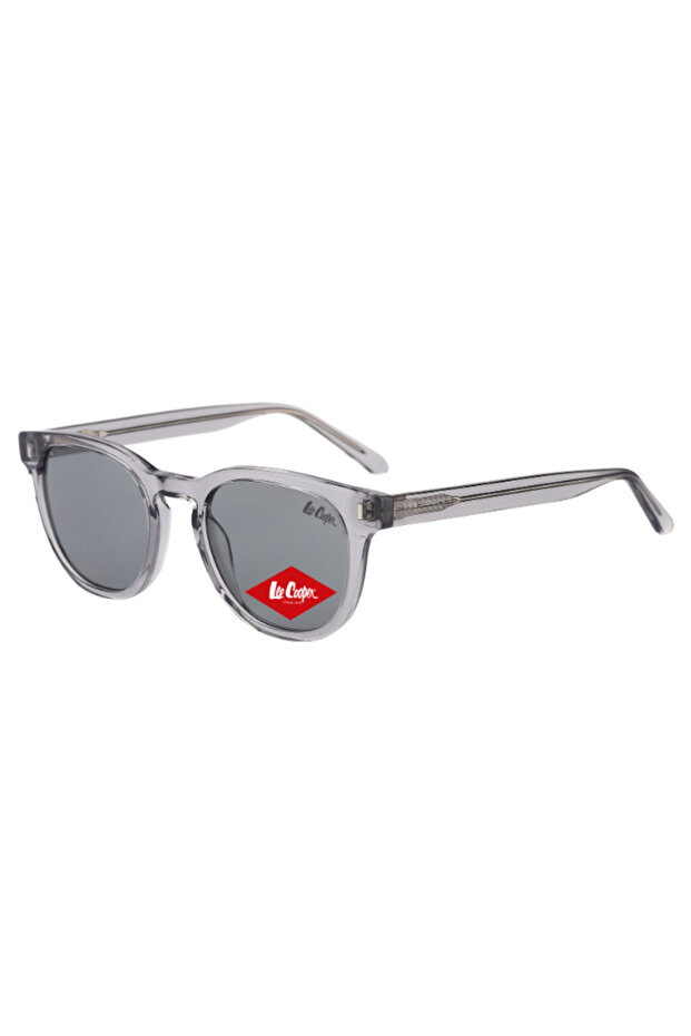 Men Polarized Sunglasses Transparent Grey Mirror Lens - LCM10814C1