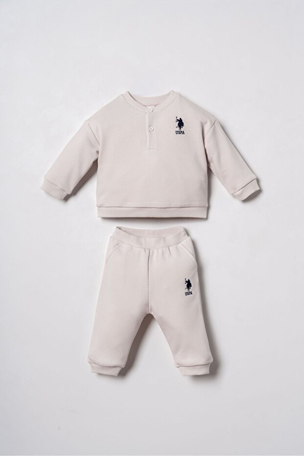 Baby Boy Embroidered White Long Sleeve Pajama Set Usb3169-C-V5