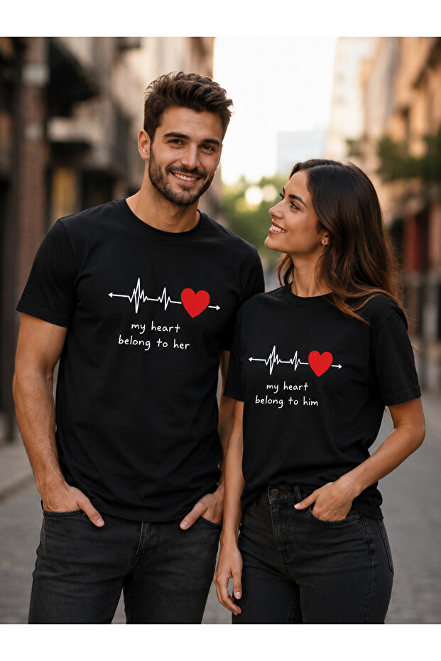 Loved Combination Basic T-Shirt (2 Pieces Will Be Sent, Contact the Q&A Section for Different Size Selection)