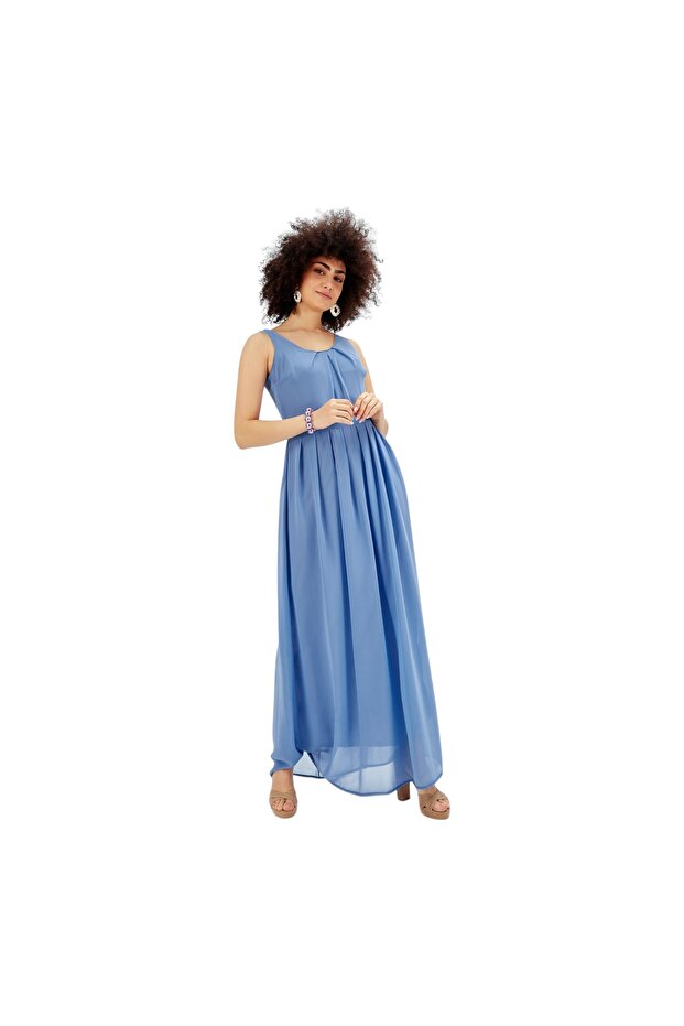 Women's Elegant Chiffon Maxi Dress – Effortless Grace