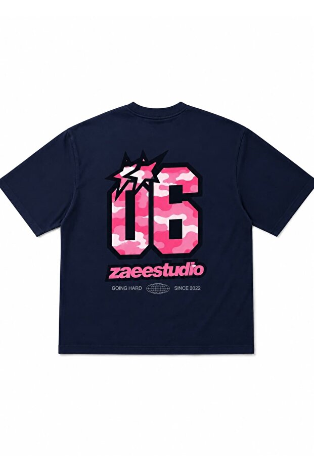 06 تي شيرت كبير الحجم بشعار Zaeestudio