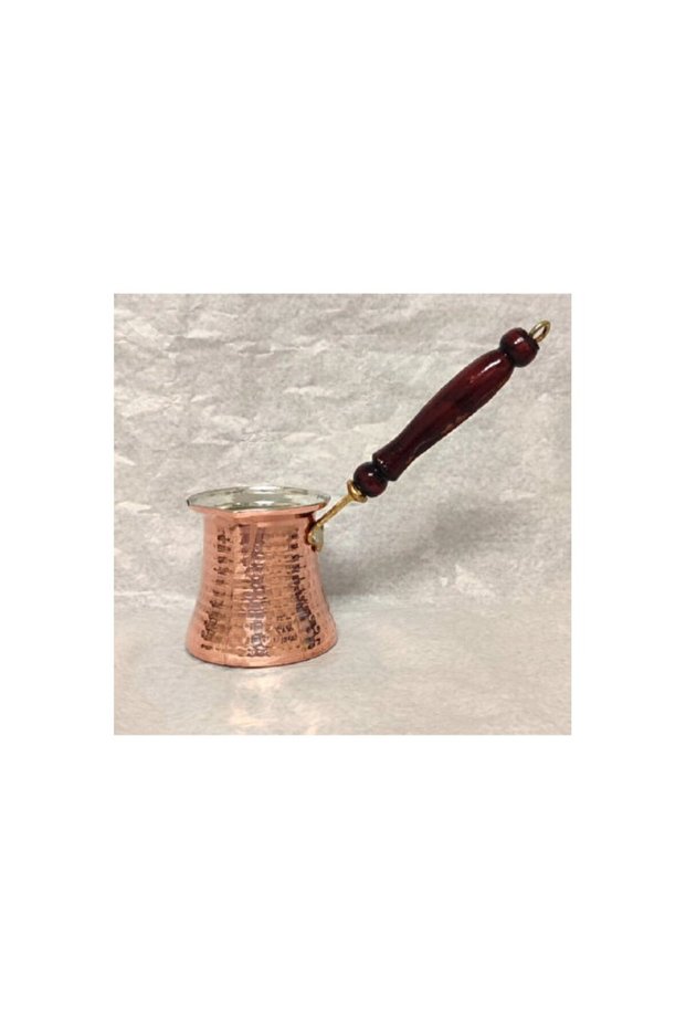 7-Cup Copper Coffee Pot with Wooden Handle, Stylish and Durable Design