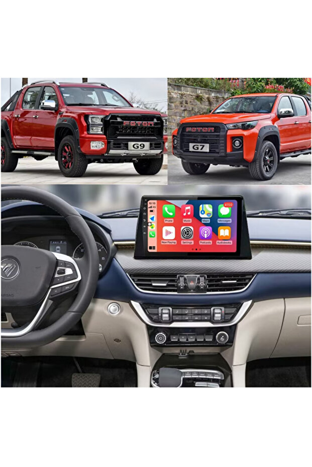 Foton Tunland G7 V9 ANDROID SCREEN model 2023 2024 2025 wireless carplay android auto wifi maps youtube