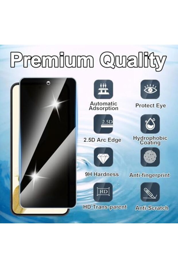 Edl Shop Galaxy S22 Plus Privacy (Ghost) Screen Protector – 2 Pieces - 9H Ceramic Glass, Anti-Side View