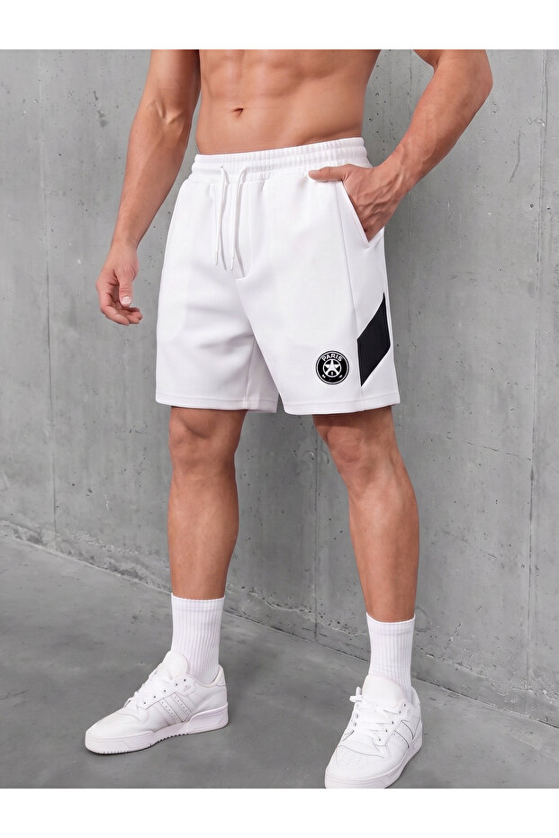 Men's Paris Sports Shorts Scuba Fabric Wide Cut