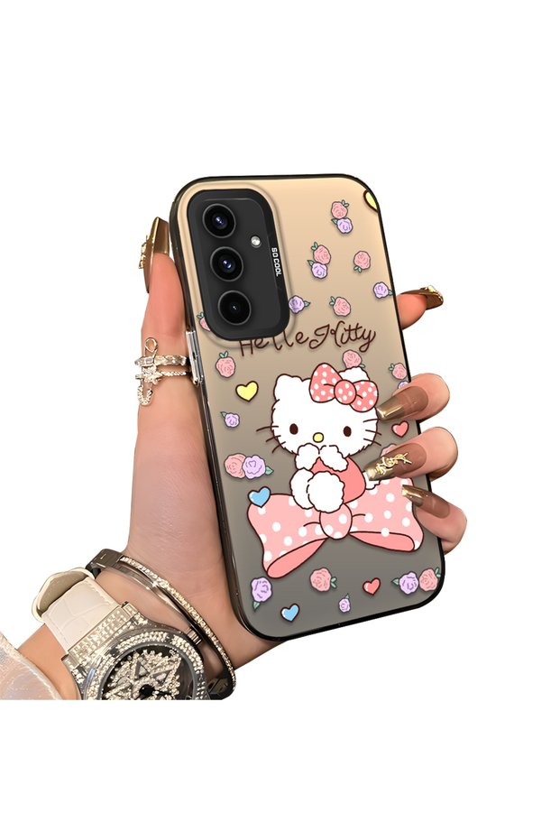 Samsung Galaxy A54 Compatible Hard Acrylic Back Silicone Edge Lens Protection Case