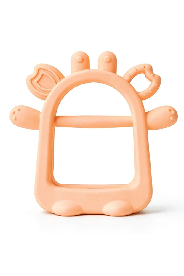 Silicone Easy Grip Teether Soft Salmon