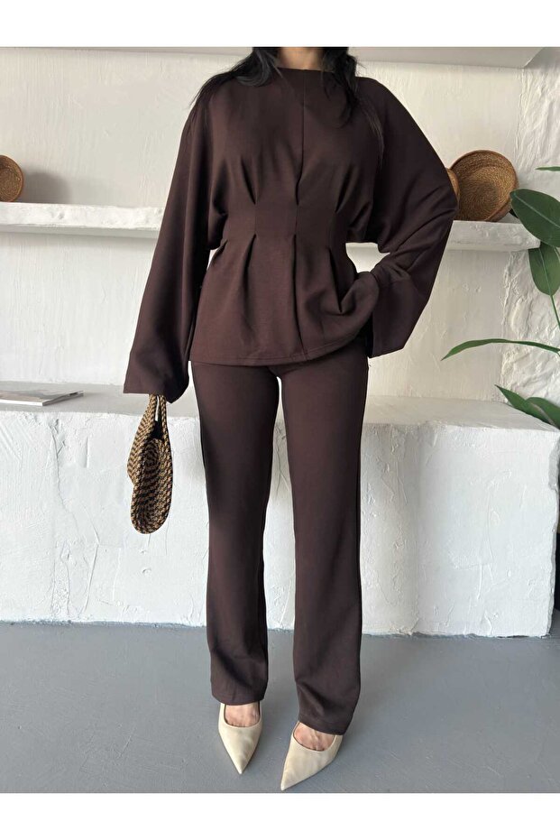 Premium Quality Modal Fabric Suit with Pleated Details