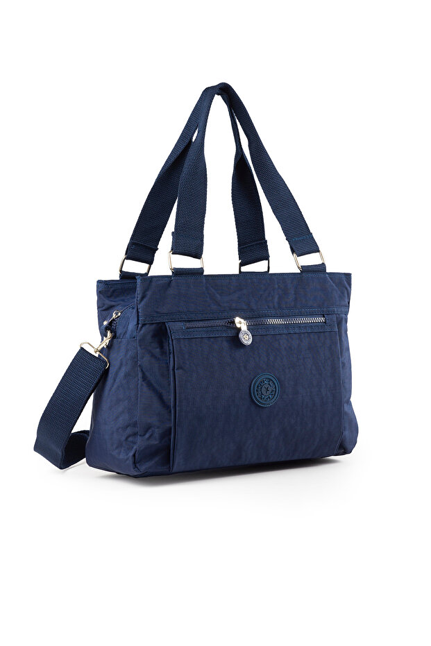 Crinkle / Clinkir Waterproof Imported Fabric Multifunctional Hand Shoulder Bag and Messenger Bag Navy Blue 01K