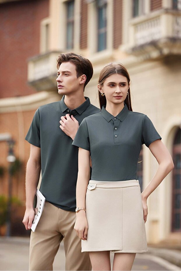 New Arw50327 Seri̇ntutan--High Quality Buttoned Polo Collar Tshirt