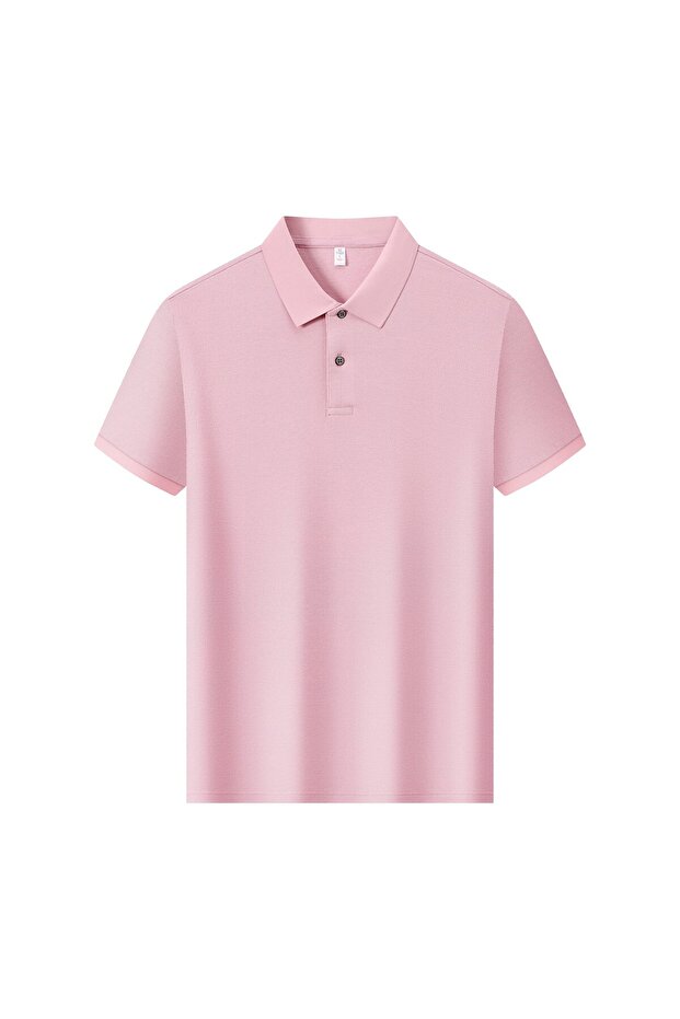 Arw86819 Seri̇ntutan--High Quality Buttoned Men's Mercerized Polo Collar Tshirt