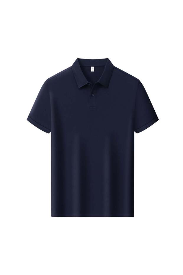 Arw98300 Seri̇ntutan--High Quality Buttoned Men's Merserized Polo Collar Tshirt