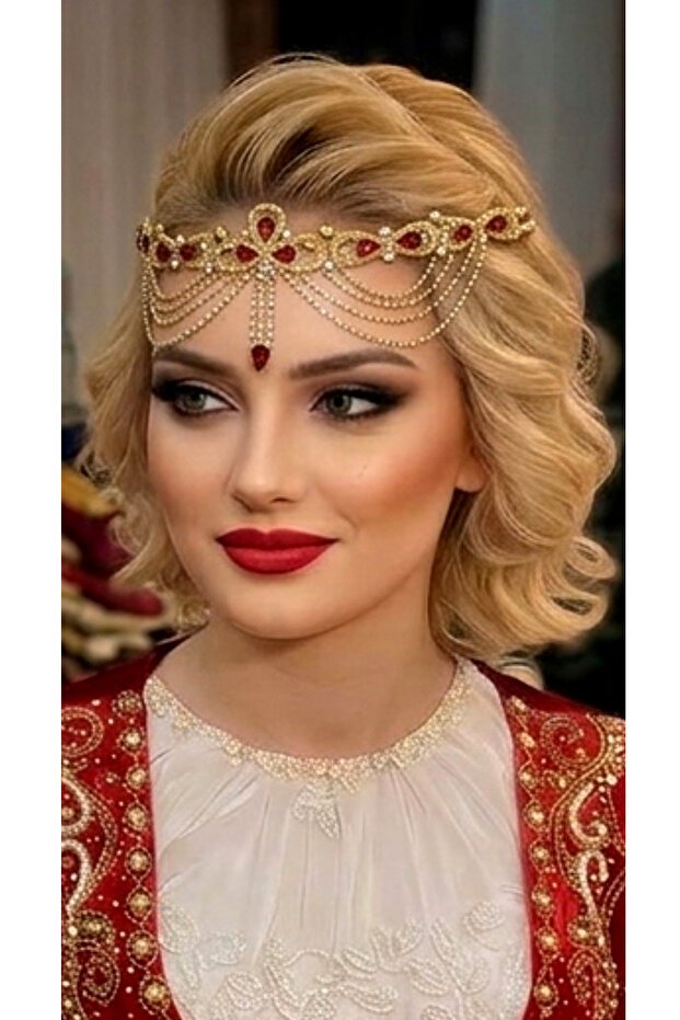 زينة للجبهة وإكسسوار للشعر بطابع Kaftan Bindallı