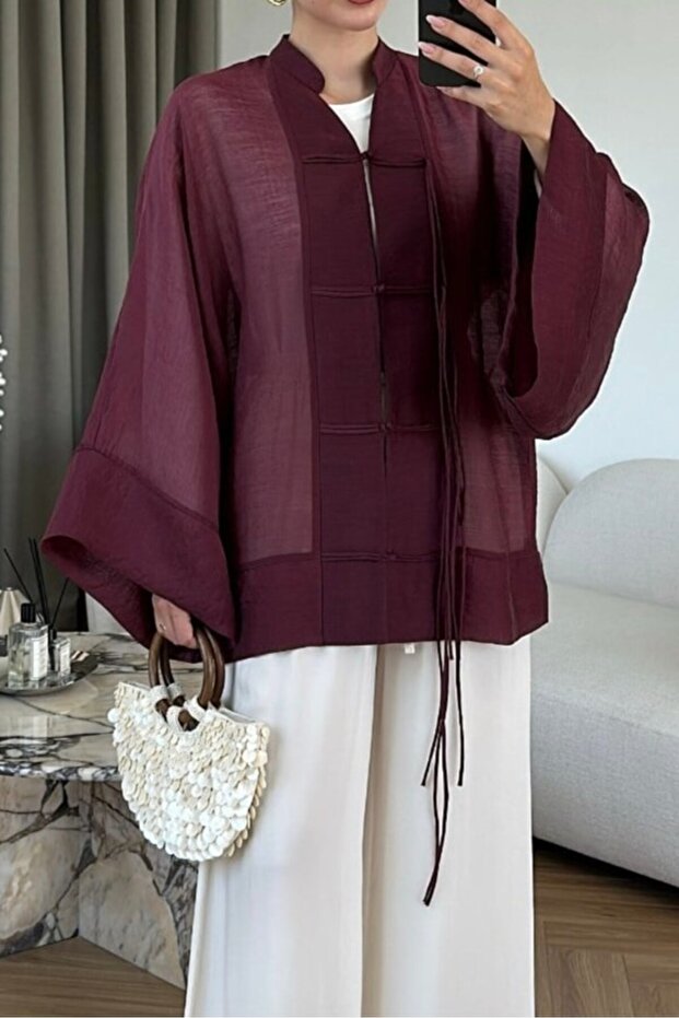 Mürüdm Bonded Look Oversize Shirt 5098