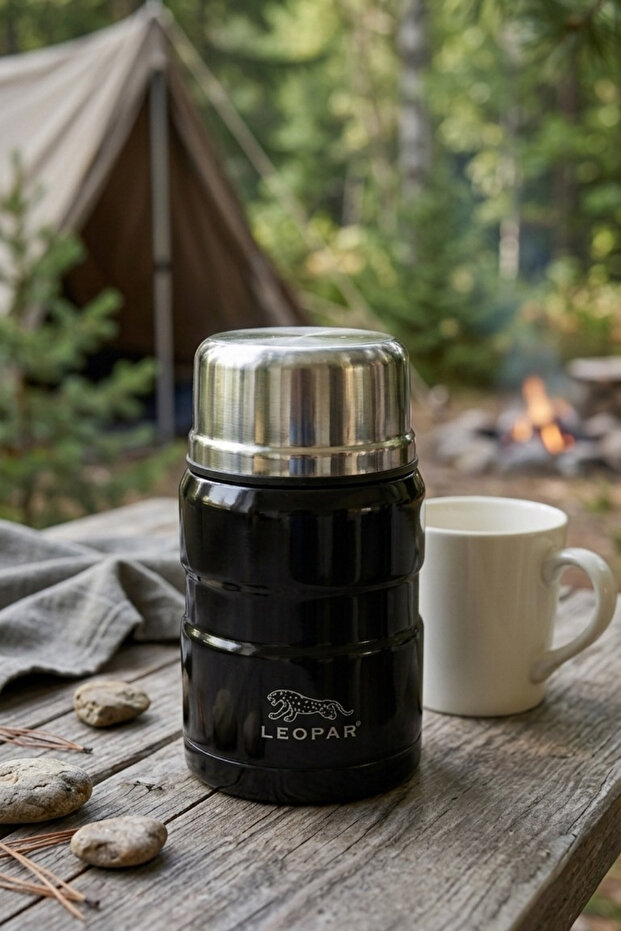 Leopard 500 ml Food Thermos with Spoon Yk1829