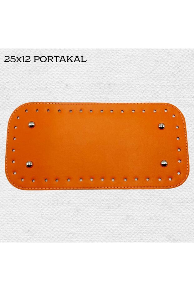 Stitched Riveted Bag Bottom 25x12 Orange