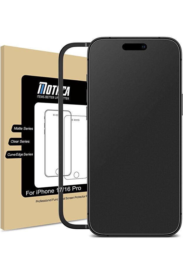 Mothca Matte Screen Protector for iPhone 17/ iPhone 16 Pro, 9H Tempered Glass Matte Anti-Glare & Anti-Fingerprint, Bubble-Free Installation (1 PCS)