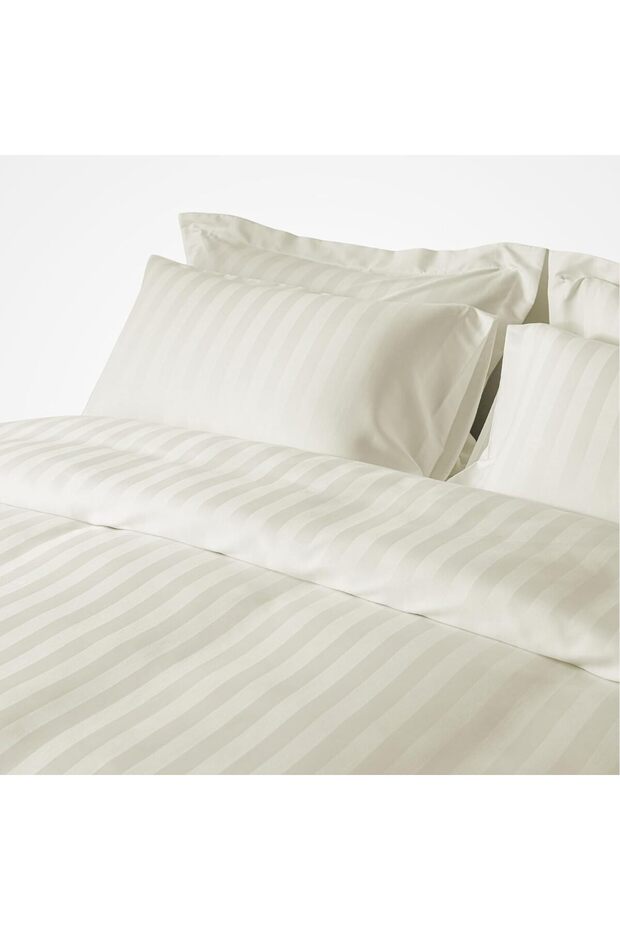 MASTER Microfiber Hotel Duvet Cover Sets, Fits 200 x 200 cm Double Size Bed, 6 Pcs King Size, Cream