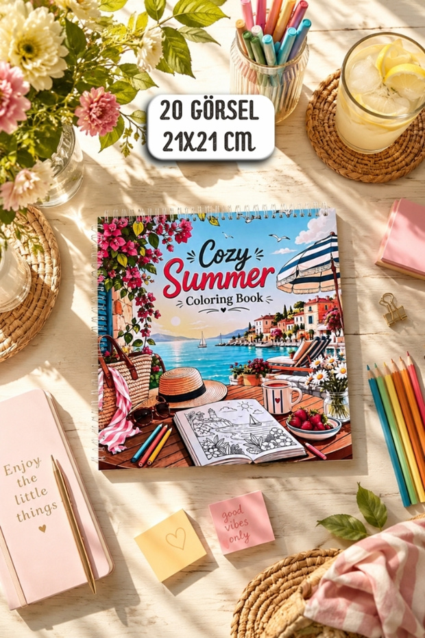 Cozy Summer Coloring Book/Coloring Book/ for Adults /Relaxing and Enjoyable Coloring Pages