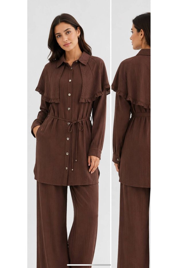547-115 Women's Ruffled Detail Tight Suit
