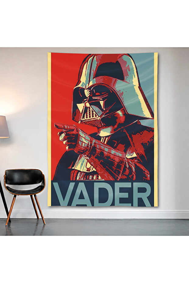 Darth Vader Pop Art Wall Covering Wall Tapestry First Quality Satin Fabric Poster