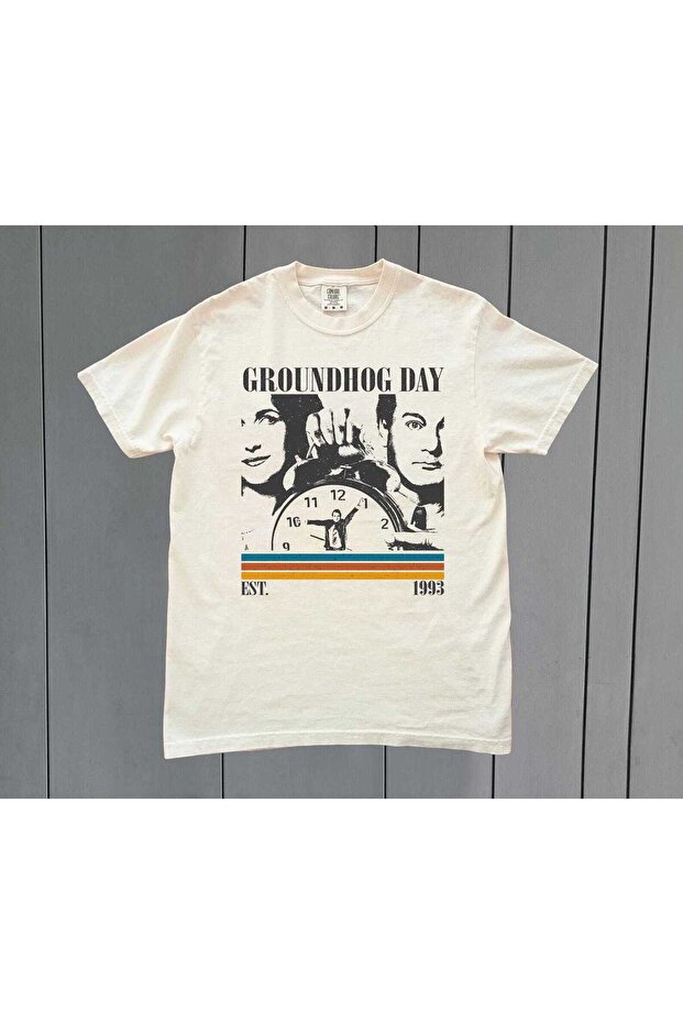 Groundhog Day Printed Unisex Oversize T-Shirt