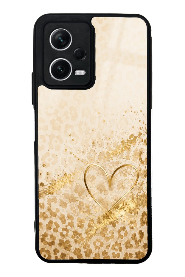 Xiaomi Redmi Note 12 5g Golden Heart Glow Design Glossy Phone Case