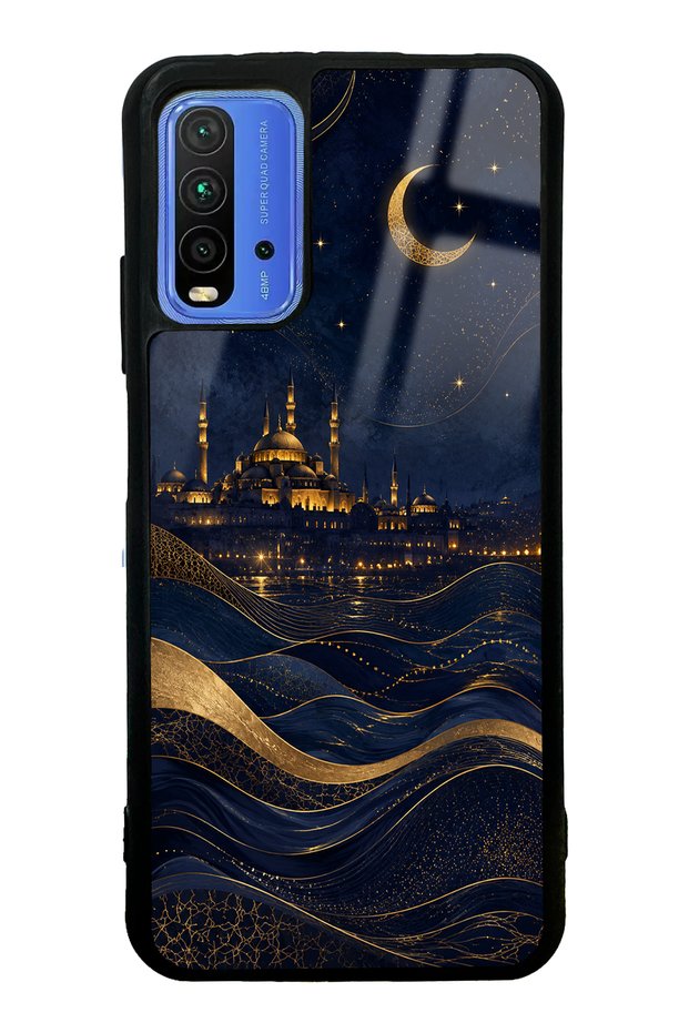 Xiaomi Redmi 9t Golden Crescent Bosphorus Design Glossy Phone Case