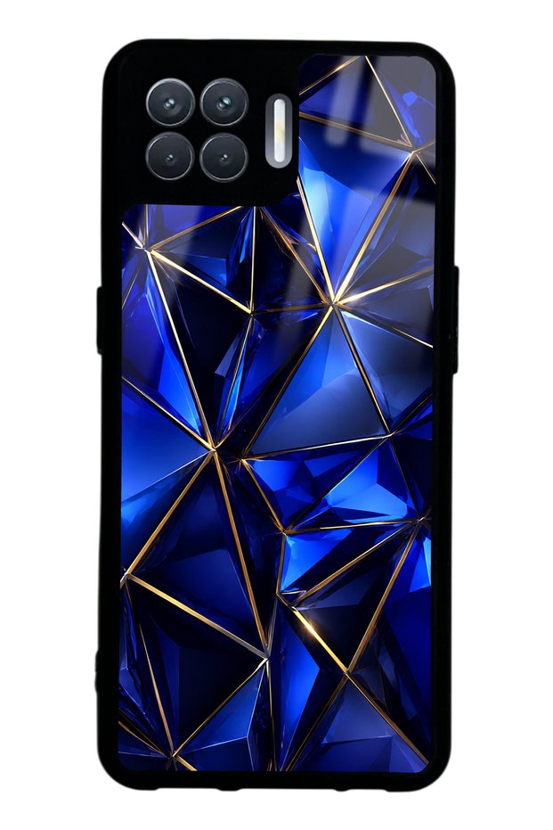 Oppo Reno 4 Lite Glossy Phone Case with Sapphire Crystal Edge Design