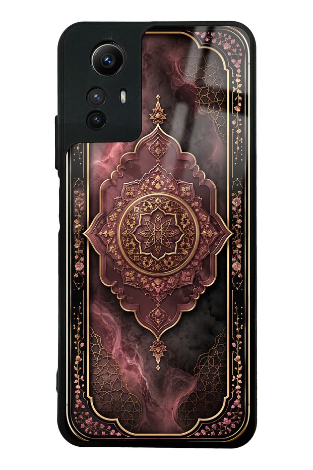 Xiaomi Redmi Note 12S Rosewood Ottoman Medallion Design Glossy Phone Case