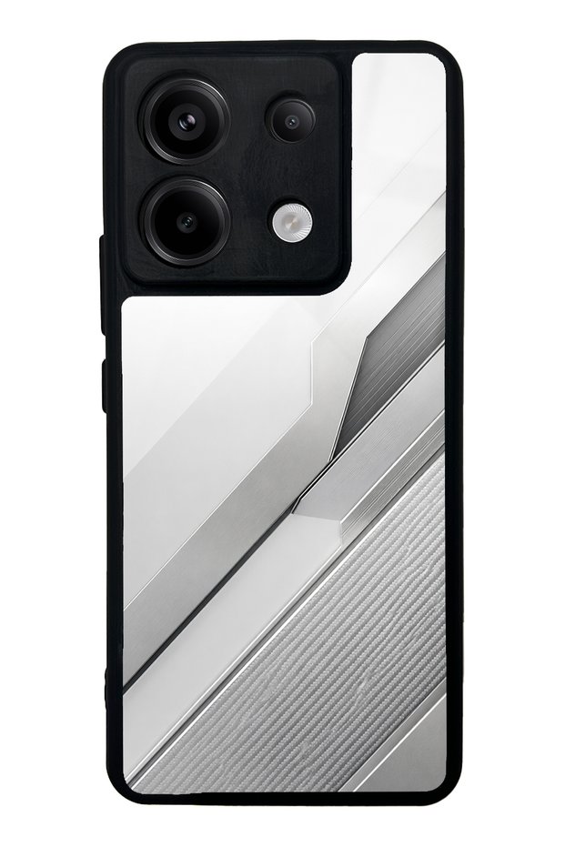 Xiaomi Redmi Note 13 Pro 5g Silver Titanium Edge Design Glossy Phone Case