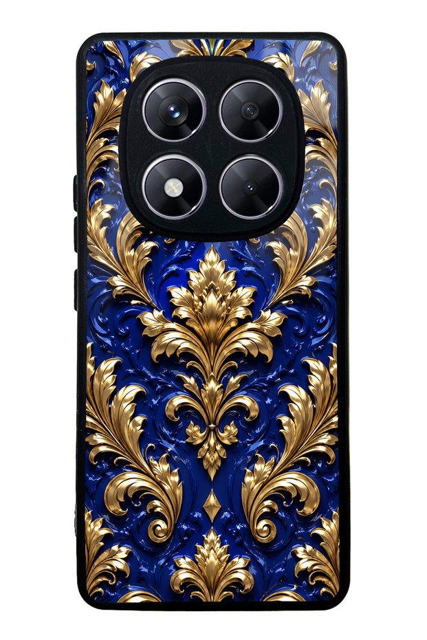 Xiaomi Redmi Note 14 Pro 5g Royal Sapphire Baroque Design Glossy Phone Case