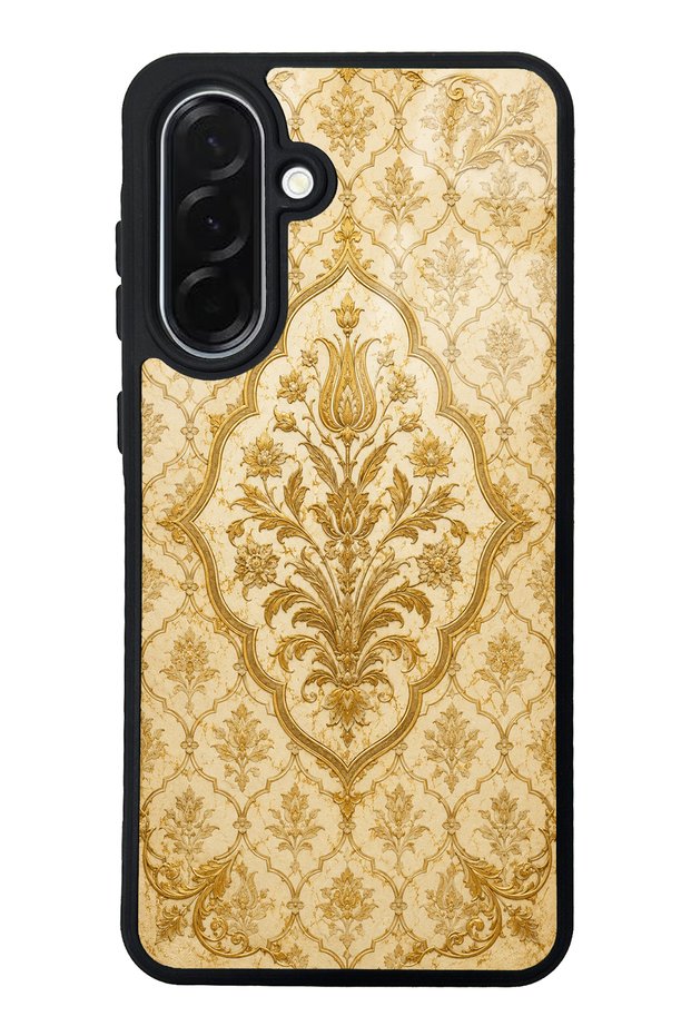 Samsung A36 Ivory Ottoman Gold Design Glossy Phone Case