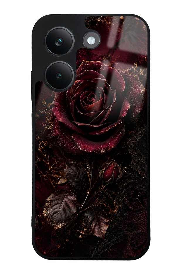 Xiaomi Poco X8 Pro Midnight Velvet Rose Design Glossy Phone Case