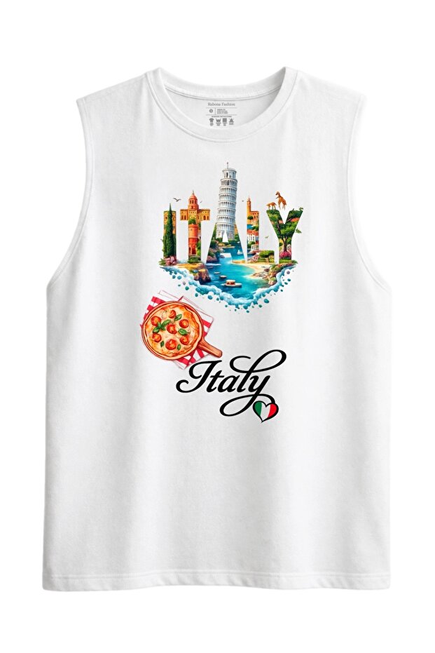 Italy Skyline & Pizza Tank Top