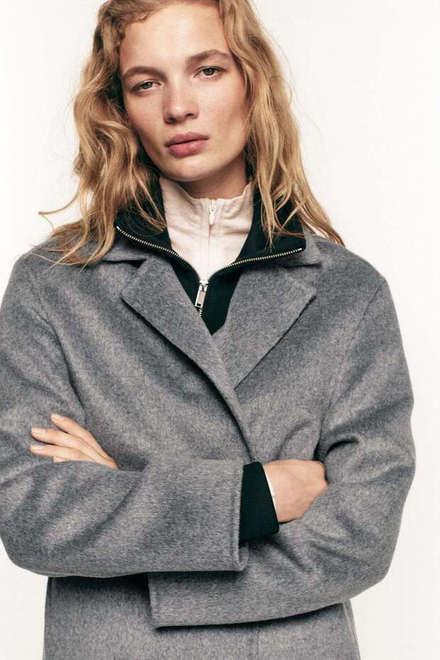 Handmade wool-blend coat