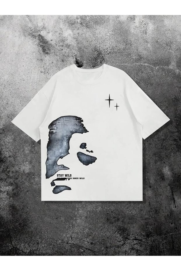 Unisex Colorful Oversize Printed T-Shirt Streetwear Comfortable Fit Daily Premium