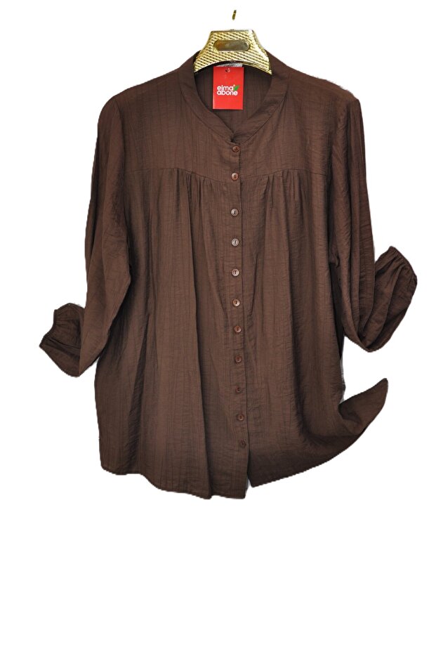 Plus Size Maternity Ayrobin Pleated Shirt Bluse